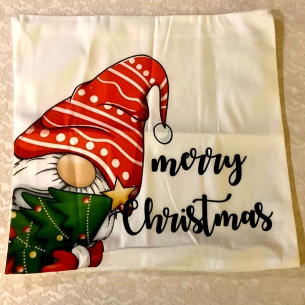 Merry Christmas Gnome Pillow Cover